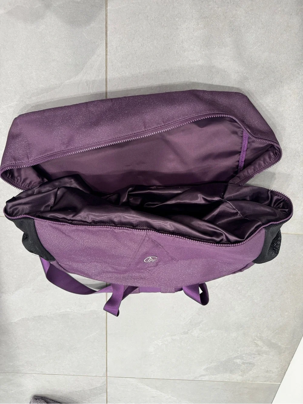 Ivivva Purple Sparkle Travel Duffel Bag with Dual Handles